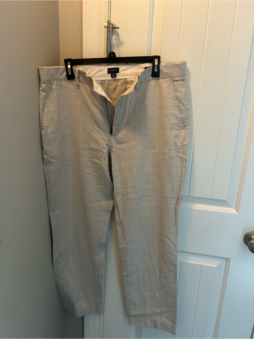 J. Crew Men's Light Beige Linen-Blend Chinos